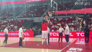 谈球吧体育app官网今晚成年国家队首秀！张子宇赛前单独特训定点抛投 手感火热🔥